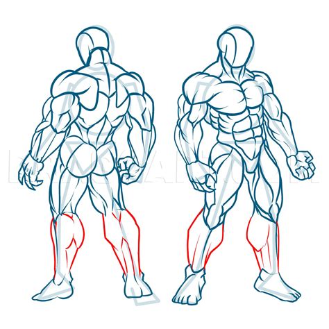 How To Draw Muscles Step By Step Drawing Guide By Kingtutorial Artofit