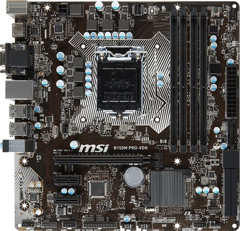 Msi B150m Pro Vdh Motherboard Specifications On Motherboarddb