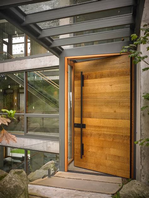25 Modern Front Door With Wood Accents Homemydesign