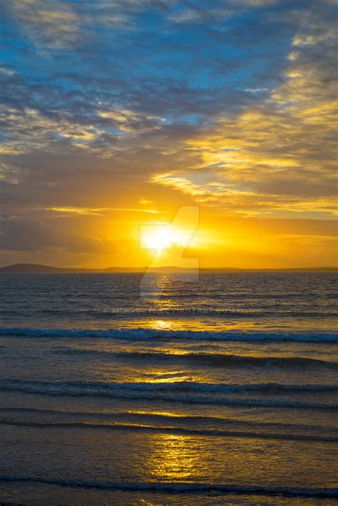 Yellow Sunset Rays From Beal Beach By Morrbyte On Deviantart