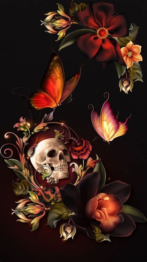 Pin By Leonda Salisbury On Badass Skulls Skull Wallpaper