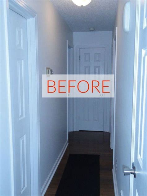 How To Brighten A Long Narrow Hallway Diy Dark Hallway Narrow Hallway Decorating Narrow Hallway