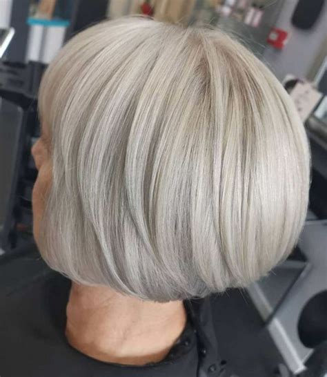 65 Gorgeous Gray Hair Styles Short Grey Hair White Blonde Bob Gorgeous Gray Hair