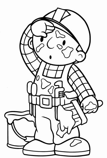 Bob The Builder Black And White Clip Art Library