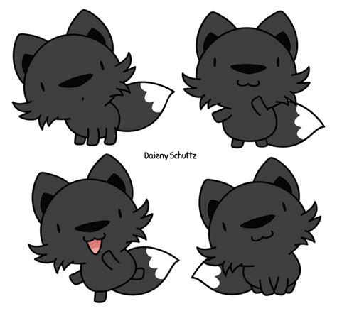 Chibi Black Fox By Daieny On Deviantart