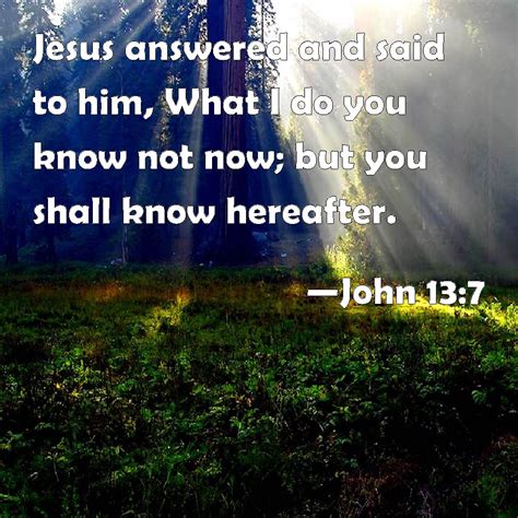 John 137 Jesus Answered And Said To Him What I Do You Know Not Now