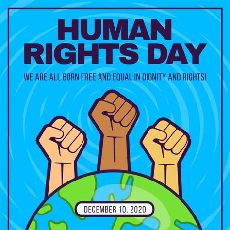 Blue Human Rights Instagram Image Human Rights Day Human Rights Human