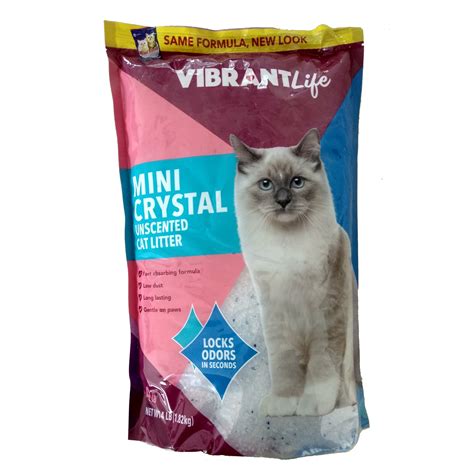 Vibrant Life Mini Crystal Cat Litter Unscented 4 Lbs