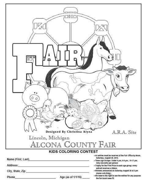See more ideas about enchanted book, book fair, coloring pages. Kids Coloring Contest » Alcona County Fair