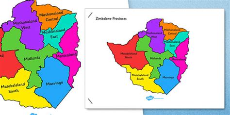 Zimbabwe Map Professor Feito Twinkl