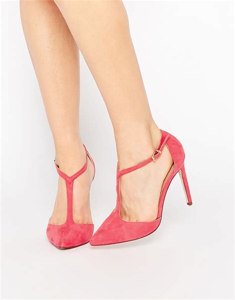 Lyst Asos Popular Wide Fit Pointed High Heels In Pink