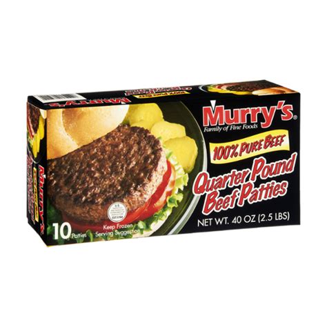 Murrys 100 Pure Beef Quarter Pound Beef Patties 10 Ct Reviews 2019