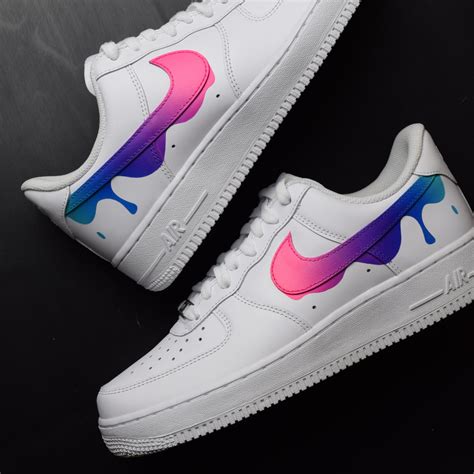 Nike Air Force 1 Paint Drip Custom Shoes Theshoecosmetics