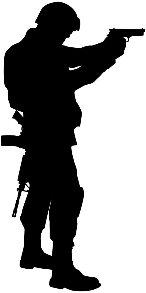 Silhouette Clipart Soldier Silhouette Soldier Transparent Free For