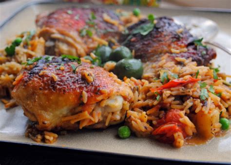 This recipe in particular starts out on the stove, but finishes baking in the oven, so there's some hands off time where you can clean up or prepare something else like a side salad. So Easy Arroz Con Pollo Spanish Chicken And Rice) Recipe ...