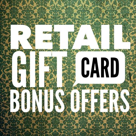 Could buying discounted gift cards online help you save money and reduce your spending each this list is a compilation of discount card sites, but be aware that their deals and requirements are. Retail Gift Card Bonus Offers