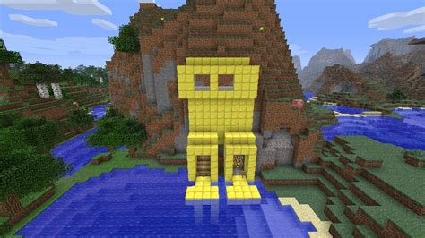 Golden Creeper Fort House Minecraft Project