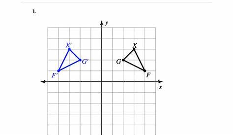 reflections on a coordinate plane worksheets