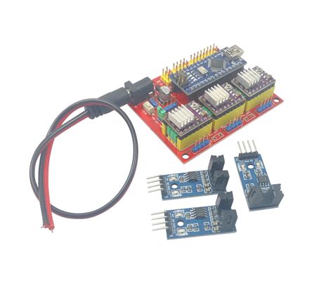 Arduino Nano Cnc Shield Drv8825 Board Package Kit W 3x Optical Limit