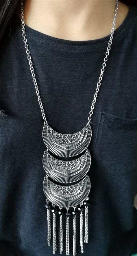 Silver Oxidized Necklace