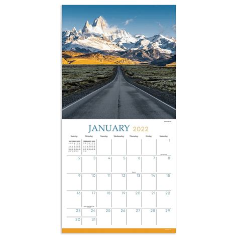 January 2022 December 2022 Mountains 12x12 Wall Calendar Etsy