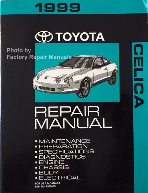 1999 Toyota Celica Factory Service Manual Original Shop Repair