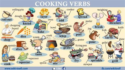 Useful Cooking Verbs In English Visual Expression Wiki Study Material