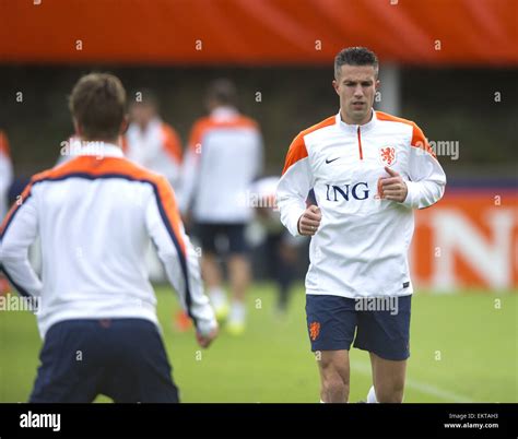 Dutch Soccer Player Robin Van Persie Preparing With The Dutch National Team For The Ek