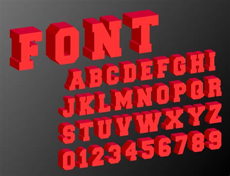 3d Letters Template