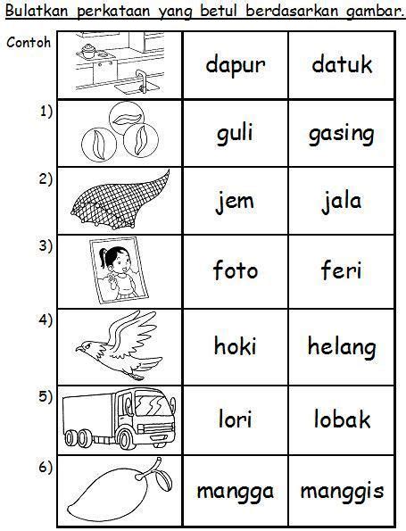 Worksheets For Suku Kata Prasekolah Bahasa Melayu Riset
