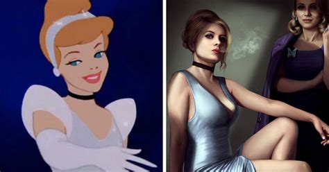 Artist Imagines Disney Princesses On 1940s Mystery Novel Covers And