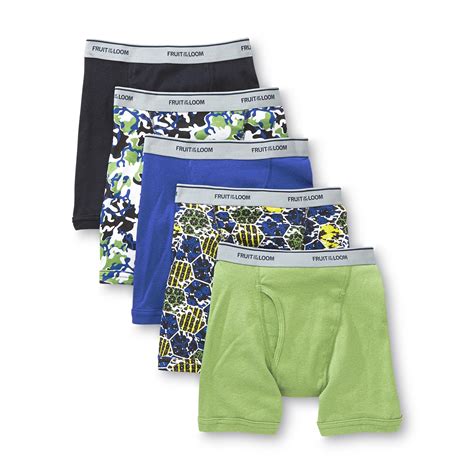 See more ideas about fruit of the loom, loom, fruit. Fruit of the Loom Boys' 5 Pack Print/Solid Boxer Brief