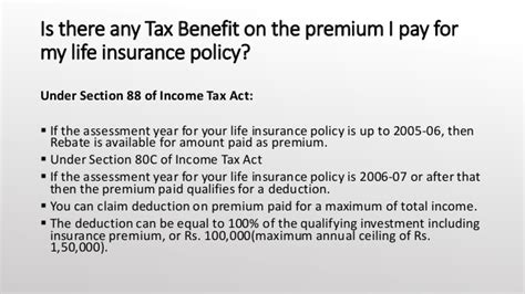 Life insurance policy and tax benefits under section 80 c, exemption under 10 d. General customer queries on life insurance tax benefits