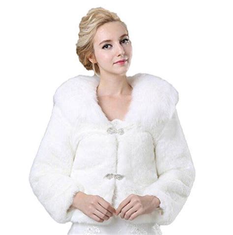 kelaixiang women s white faux fur coats for wedding party winter outwear winter fashion coats