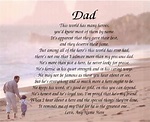Dad My Hero Personalized Poem Memory Birthday Father's Day Gift | Poem ...
