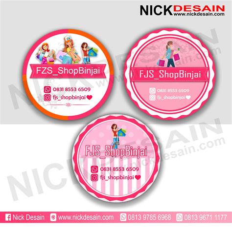 Contoh Desain Logo Olshop Pink Bulat Jasa Desain Online Percetakan