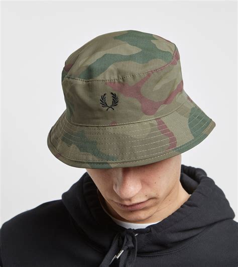 Fred Perry Synthetic Bush Bucket Hat In Camo Green For Men Lyst