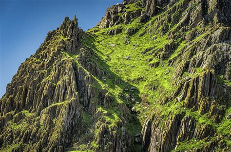 Steep Stairs Carved In Stone On Skellig Michael Island Photograph By