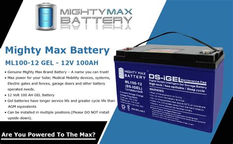 12v 100ah Gel Battery Batteries Amazon Canada