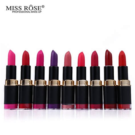 Brand Makeup Lipsticks Miss Rose D Brilliant Smoothing Waterproof Long Lasting Lip Stick