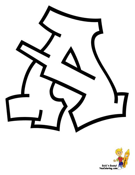 Cool Graffiti Abc Coloring Pages