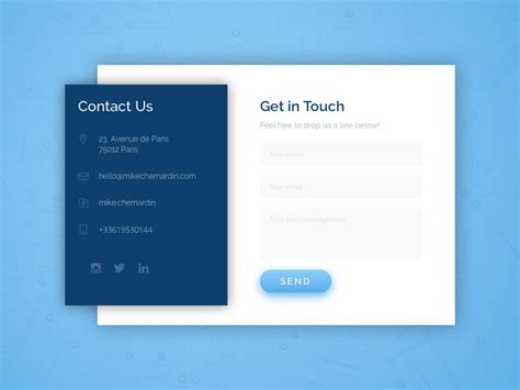 Daily Ui 028 Contact Us By Mike Chemardin On Dribbble