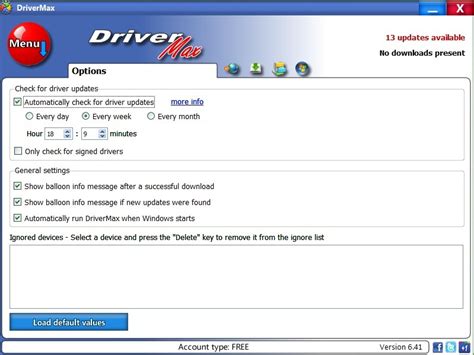 Update The Drivers In Windows With Drivermax Stealth Settings