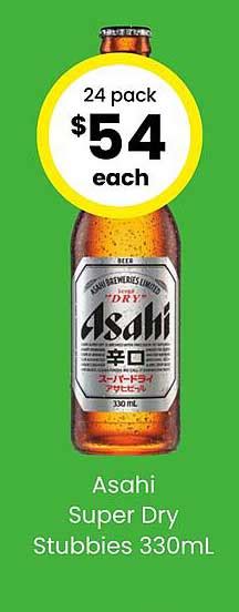 Asahi Super Dry Stubbies Offer At The Bottle O