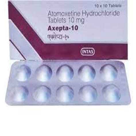 Atomoxetine Axepta 10 Mg Intas Pharmaceuticals Ltd Prescription At Rs