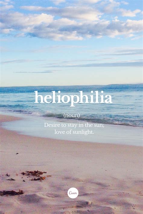 I've been indulging myself in short inspirational quotes every day since 2004. Heliophilia. Love for the sun #sun #beach #inspiration #graphicdesign | Sea & Ocean Quotes ...