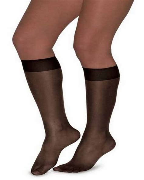 Support hosiery and socks, pain management, footwear, general health, and mobility | support plus Hanes Hosiery 74300 Leggs Brown Sugar Knee Highs ST 2 Pair ...