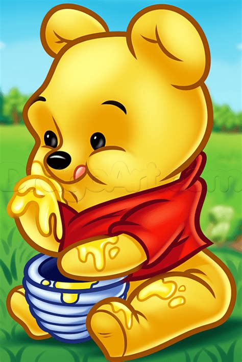 How To Draw Chibi Winnie The Pooh Bear Easy Tutorial10 Steps Toons Mag