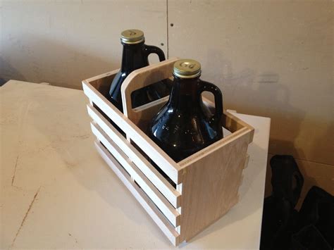Detailed diy plans to build a beautiful oak beer tote. Growler tote. First design for a 2-bottle growler carrier ...