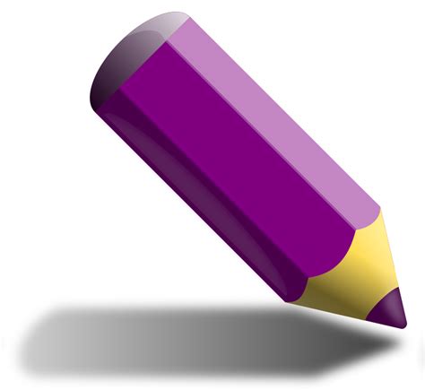 Clipart Violet Pencil